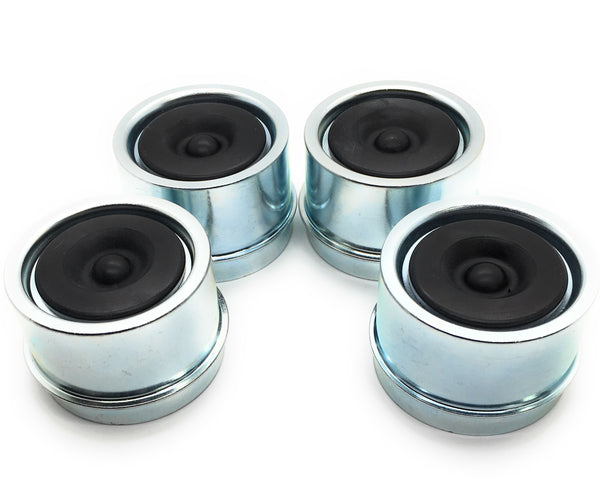 REPLACEMENTKITS.COM 4pc Trailer Axle Metal Grease Caps with Plugs Fits 1.986 I.D. EZ-Lube Axle