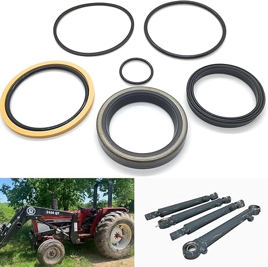 REPLACEMENTKITS.COM Bush Hog Hydraulic Seal Replacement Kit | Compatible with Bush Hog M300, 2447QT, 2446QT, 2426QT, 2427QT Boom & Bucket Cylinders | Replaces Part 25H49328