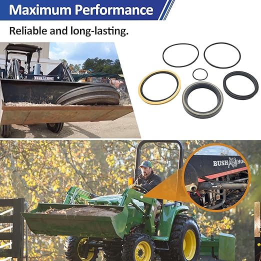 REPLACEMENTKITS.COM Bush Hog Hydraulic Seal Replacement Kit | Compatible with Bush Hog M300, 2447QT, 2446QT, 2426QT, 2427QT Boom & Bucket Cylinders | Replaces Part 25H49328