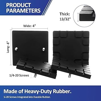 REPLACEMENTKITS.COM Lift Pads Fit for Challenger CL9 & CL10 Lifts, Heavy Duty Rubber Arm Pads for Car Truck Lift Accessories - Set of 4 Square Replacement Pads