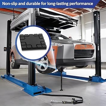 REPLACEMENTKITS.COM Lift Pads Fit for Challenger CL9 & CL10 Lifts, Heavy Duty Rubber Arm Pads for Car Truck Lift Accessories - Set of 4 Square Replacement Pads