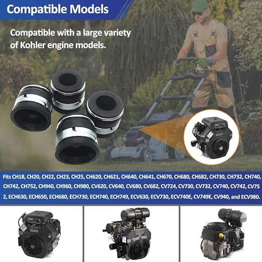 REPLACEMENTKITS.COM Internal Valve Stem Seal (4 Pack) Compatible with Several Small Kohler Engines (Repalces25 032 14-S & Stens 055-006)