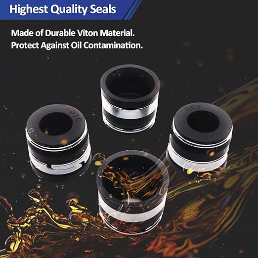 REPLACEMENTKITS.COM Internal Valve Stem Seal (4 Pack) Compatible with Several Small Kohler Engines (Repalces25 032 14-S & Stens 055-006)