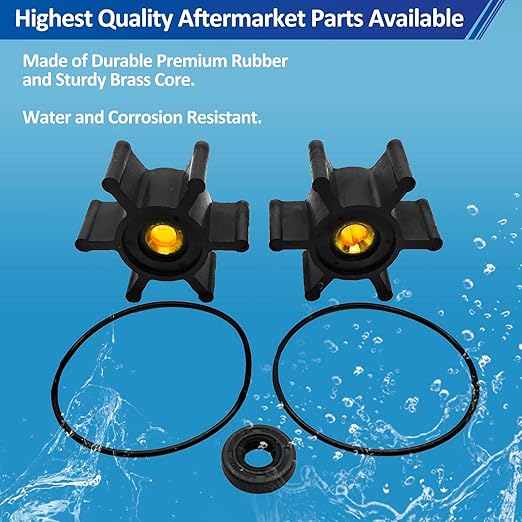 REPLACEMENTKITS.COM 2 Pack Impeller, O-Ring Kit & Oil Seal Complete Replacement Kit, Fully Compatible with Milwaukee M18 Transfer Pumps (Replaces Part 49-16-2771)