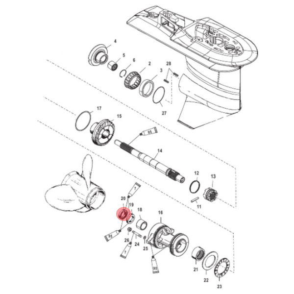 Replacement Kits Prop Shaft Seal Fits Mercury, Mariner, Force & Honda Outboards, Replaces 26-70081, 91255-ZW1-003