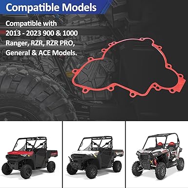 REPLACEMENTKITS.COM Cover Gasket for Polaris Side-by-Side (SxS) – Compatible with Years 2013-2023: 900 and 1000 Ranger, RZR, RZR PRO, General & Polaris ACE Models (Replaces Part 5814160 & 5813758)