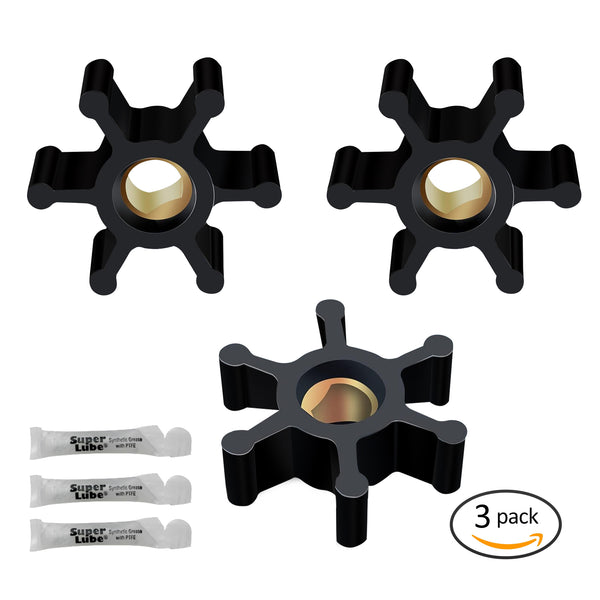 REPLACEMENTKITS.COM Impeller Replacement (3 Pack) for Utility Water Transfer Pump, Universal Impeller Fits 5/16 Diameter Shaft, Compatible With Most 1/10th And 1/12th HP AC And DC Motors