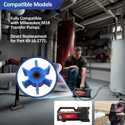REPLACEMENTKITS.COM Brand Improved Polyurethane Impeller & O-Ring Kit Fits Milwaukee M18 Transfer Pumps Replaces 49-16-2771