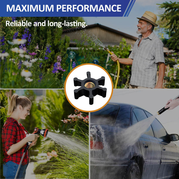 REPLACEMENTKITS.COM Impeller Replacement (3 Pack) for Utility Water Transfer Pump, Universal Impeller Fits 5/16 Diameter Shaft, Compatible With Most 1/10th And 1/12th HP AC And DC Motors