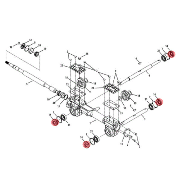 REPLACEMENTKITS.COM Front Axle Differential Output Shaft Seal Set Compatible with Toyota & Lexus Some 4 Wheel Drive Models Replaces 90311-47013 & 90311-47027