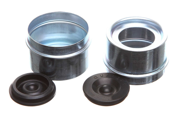 REPLACEMENTKITS.COM Brand Trailer Axle Metal Grease Caps with Plugs Fits 1.986 I.D. EZ-Lube Axle