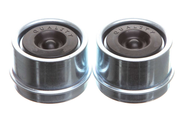 REPLACEMENTKITS.COM Brand Trailer Axle Metal Grease Caps with Plugs Fits 1.986 I.D. EZ-Lube Axle